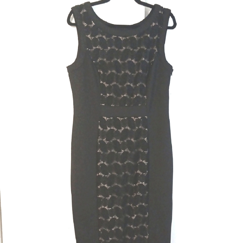 Maggy London "After 5" Black Silouhette Dress in Size 14 (NWT)